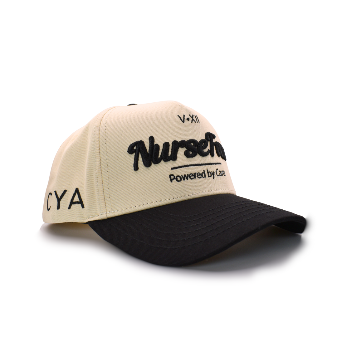 Nurse Trucker Baseball Cap – Cream/Black, NurseFam Hat