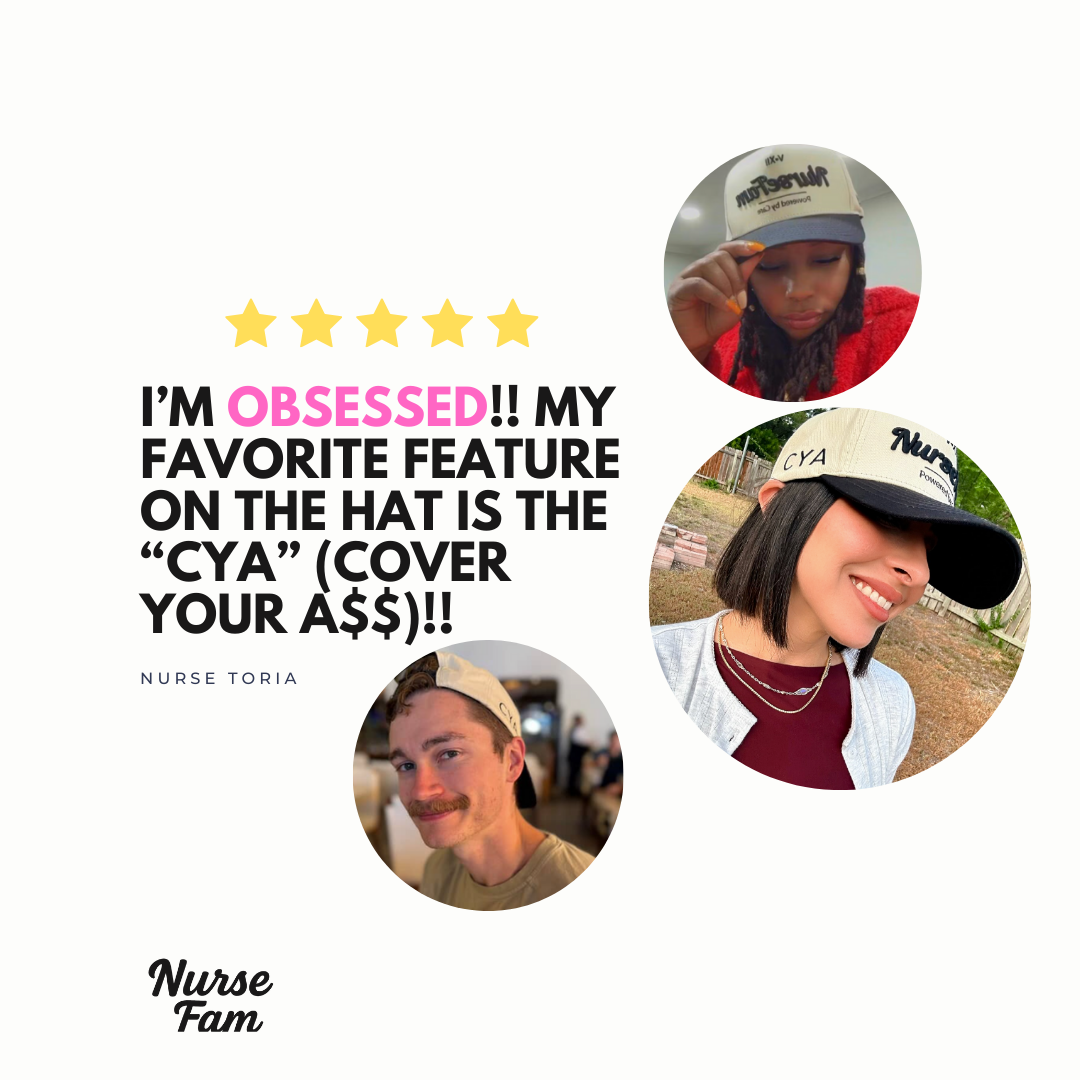 Black/Tan NurseFam Hat (40% OFF)