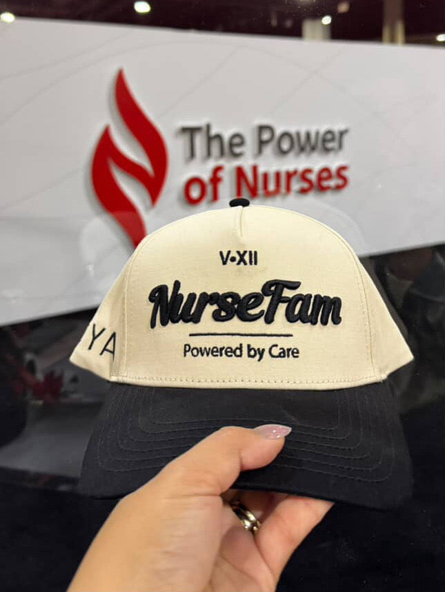 Nurse Trucker Baseball Cap – Cream/Black, NurseFam Hat