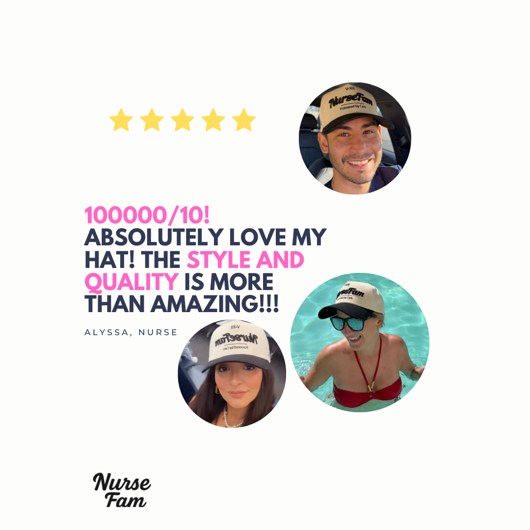 Black/Tan NurseFam Hat (40% OFF)