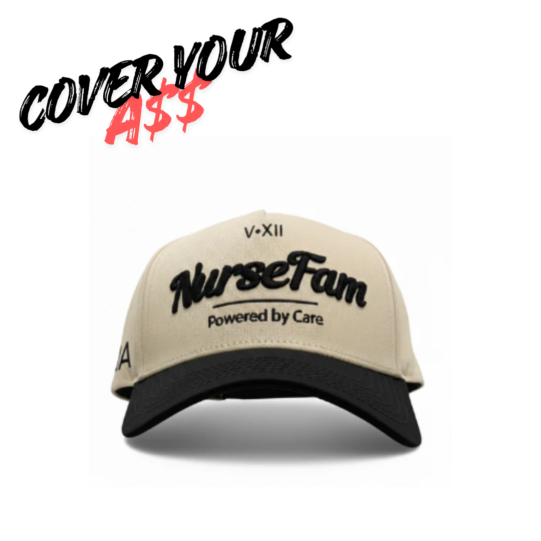 Black/Tan Hat "Cover Your A$$" - Best Gift for Nurses