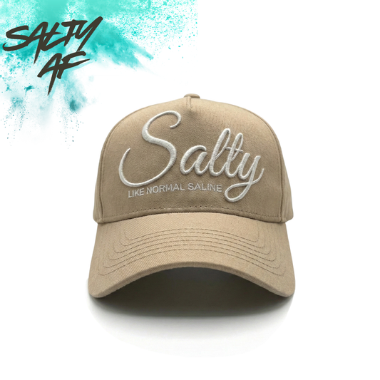 Tan Hat 'Salty Like Normal Saline' with Stethoscope - Best Gift for Nurses