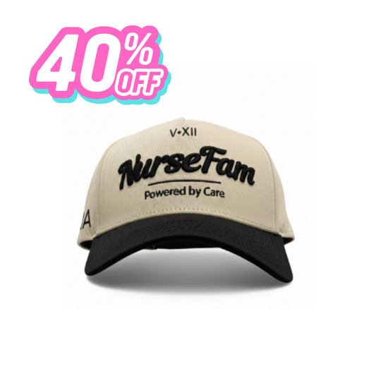 Black/Tan NurseFam Hat (40% OFF)